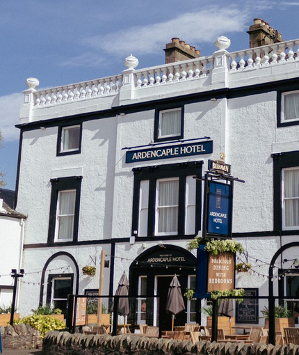 The exterior of the Ardencaple Hotel.