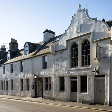 An image of the exterior facade with the venue signage painted on the outside frontage at The Bonnie Bestie.