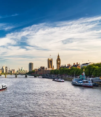 The London Eye and the River Thames.