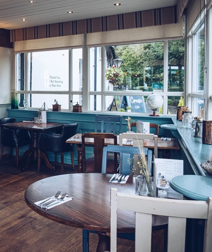 The restaurant area of The Woodman.