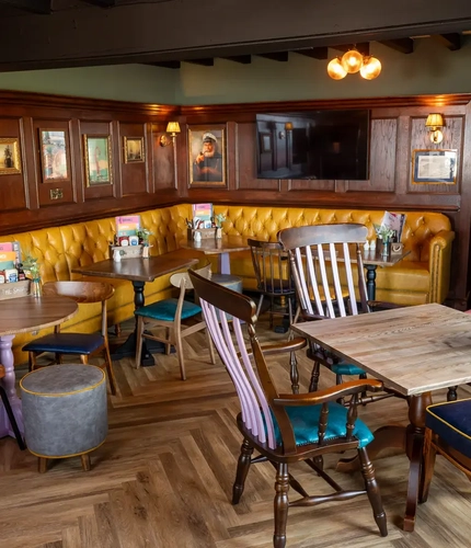 Interior restaurant and seating area of the venue 
