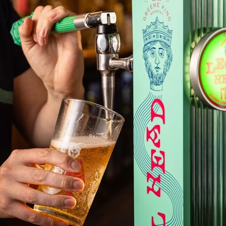 A pint of Level Head being poured at a Hive venue.