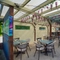 Exterior semi-open beer garden.