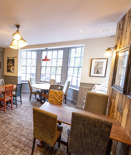 interior restaurant and seating area