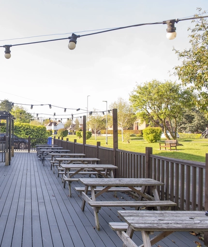 Beer garden outside a pub