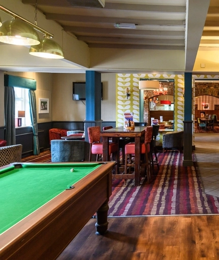 Restaurant and pub games area in a pub