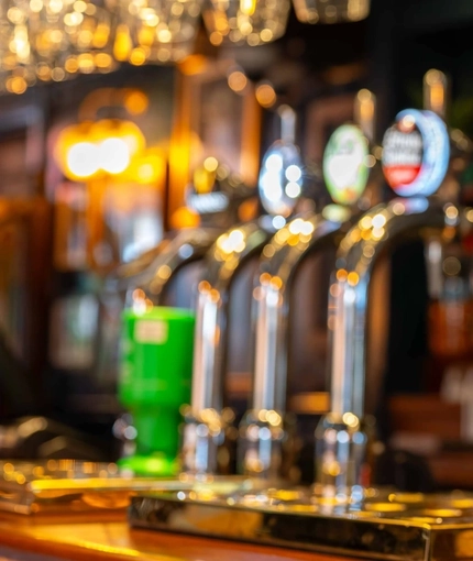 A close up of the bar and specials board at The Sussex Arms.