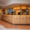 The interior bar area with tiled flooring at The Farmhouse Kitchen Willington.