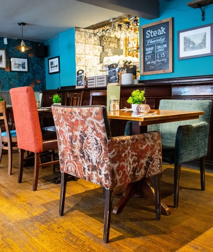 interior restaurant and seating area