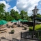 The beer garden of The Old Bell.