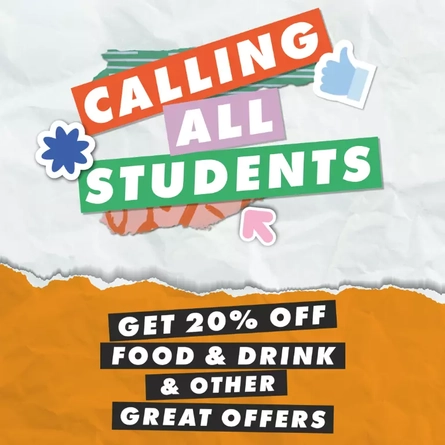 Pub & Social (PS): Student Discount - Homepage Promo Mobile - 768x768