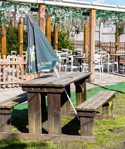 exterior beer garden of the pub