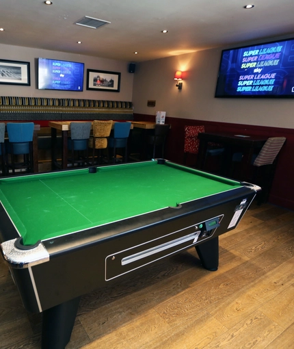 interior pool table of the pub