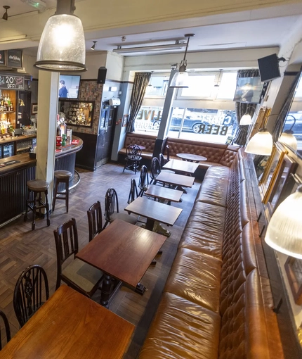 interior bar and seating area