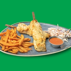 A packshot featuring a plated Mix It Up dish available for delivery from Hungry Horse venues.