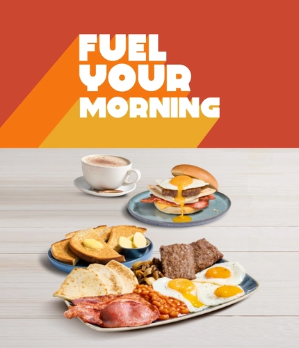 A Banner promoting the Breakfast activation from Hungry Horse.