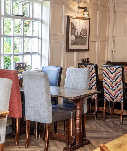 interior seating area of the pub