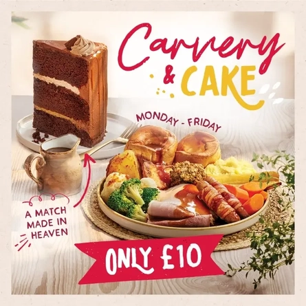 Cake & Carvery only £10