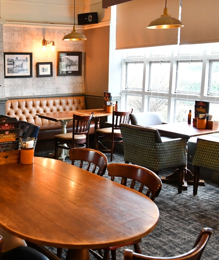 interior restaurant and seating area