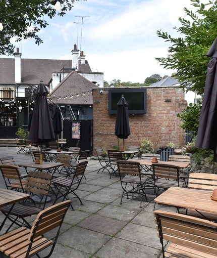 Beer garden outside a pub