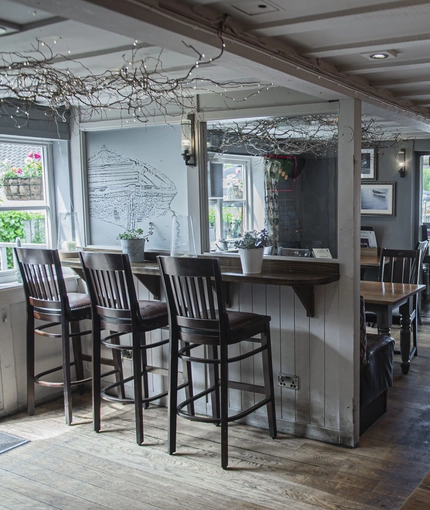 Internal seating area in a pub restaurant