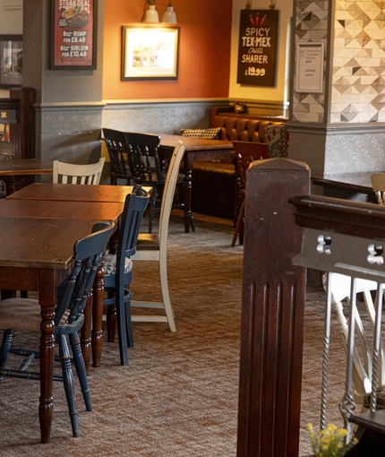 Restaurant area in a pub