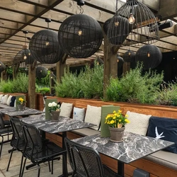 The beer garden at the Prince Of Wales,