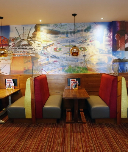 interior seating area of the pub