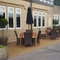 exterior seating area of a pub