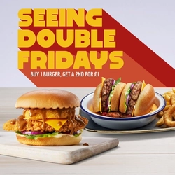 A banner promoting Burger Fridays at Hungry Horse.