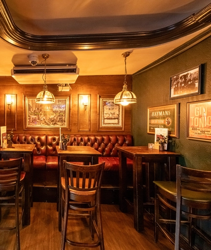 Internal seating area in a pub restaurant