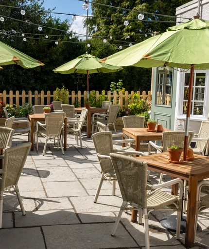 The beer garden at Himley House.