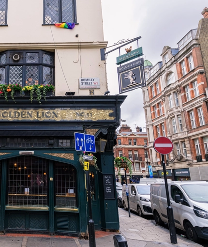 External view of a pub entrance