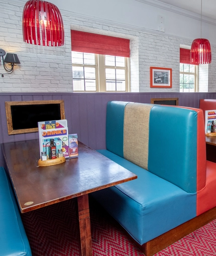 interior seating area of the pub