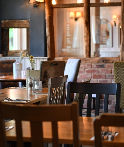 The restaurant area of The Garden House.