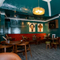 Interior of the pub in the seating area.