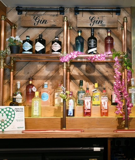 Interior bar of a pub.