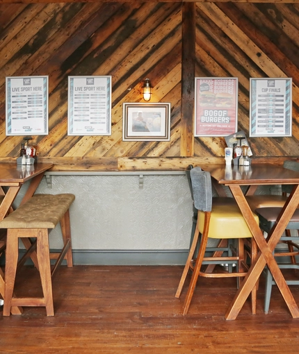 interior seating area of the pub