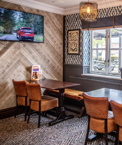 interior seating area of the pub