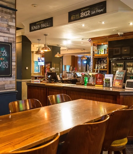 interior of the pub