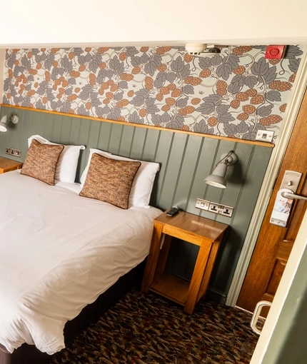 A double bedroom at The Red Lion, Adderbury.