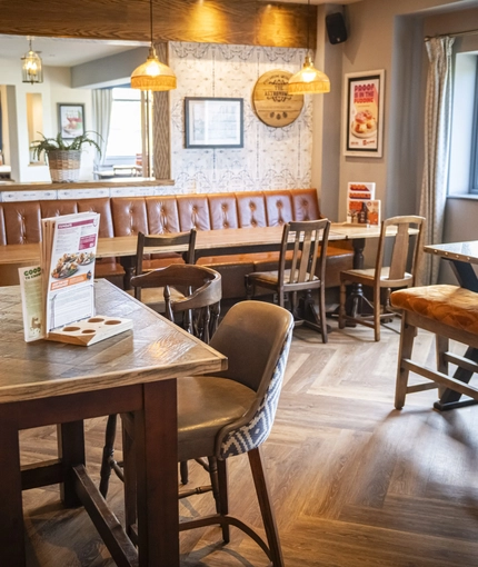 Restaurant area in a pub