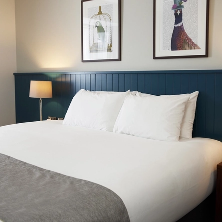 The interior of one of the hotel rooms at The Caledonian Hotel.