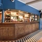 The interior bar with TV at The Greengage.