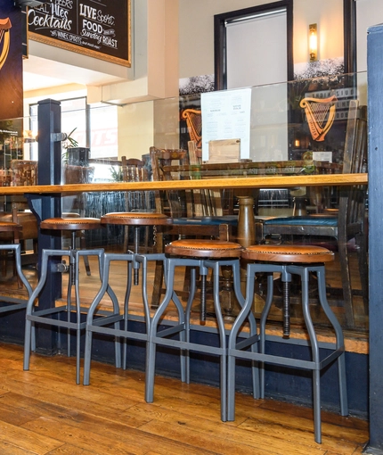 Internal seating area in a pub restaurant