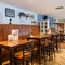 Interior dining area of a pub.