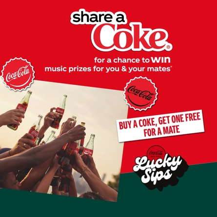 A banner promoting the Share a Coke campaign across Greene King venues.