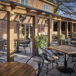 The beer garden of The Foundry Bell.