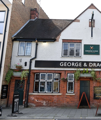 External view of a pub entrance