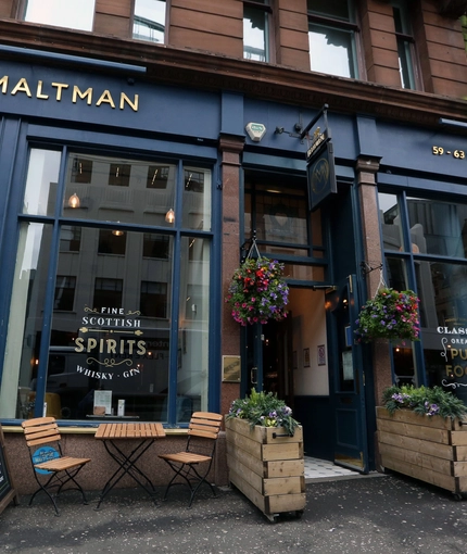 Beer garden outside of a pub